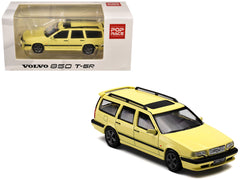 Volvo 850 T-5R Estate Wagon Cream Yellow 1/64 Diecast Model Car by Pop Race