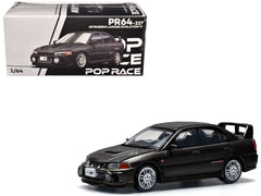 Mitsubishi Lancer Evolution IV RHD (Right Hand Drive) Pyrenees Black Pearl 1/64 Diecast Model Car by Pop Race