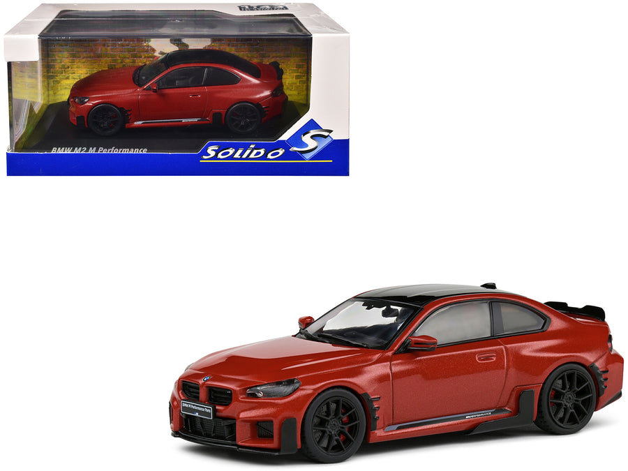 2023 BMW M2 M Performance Toronto Red Metallic with Black Top 1/43 Diecast Model Car by Solido