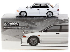 Mitsubishi Lancer RS Evolution III RHD (Right Hand Drive) White "Global64" Series 1/64 Diecast Model by Tarmac Works