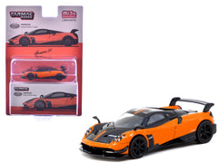 Pagani Huayra BC Arancio Saint Tropez Orange and Black "Global64" Series 1/64 Diecast Model by Tarmac Works