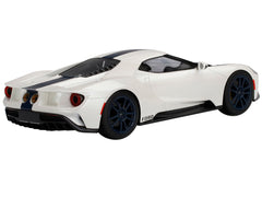 Ford GT "1964 Prototype Heritage Edition" White with Dark Blue Hood and Stripe 1/18 Model Car by Top Speed