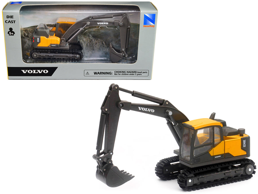Volvo EC140E Track-Type Excavator Yellow Diecast Model by New Ray