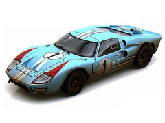 1966 Ford GT-40 MK II #1 Light Blue Miles - Hulme Le Mans (Dirty Version) 1/18 Diecast Model Car by Shelby Collectibles